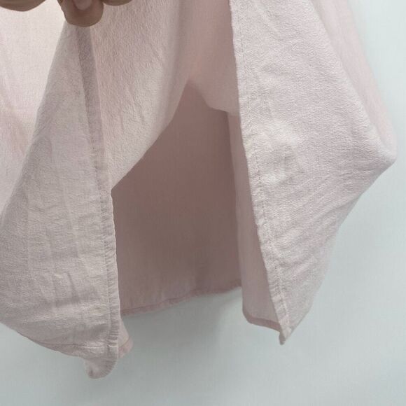 Free People Pretty Chiffon Ruffle Mini Dress Shift Pockets Sleeveless Pink 2 - Picture 6 of 14